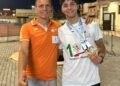Il tecnico Antonello Aliberti con Santi Arici ATLETICA SAVOCA