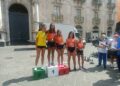 L’Atletica Savoca conquista otto titoli ai campionati siciliani di marcia. Foto 4 Podio ATLETICA SAVOCA a Catania