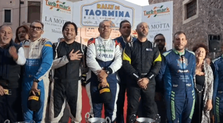 Rally Taormina 2025 il podio
