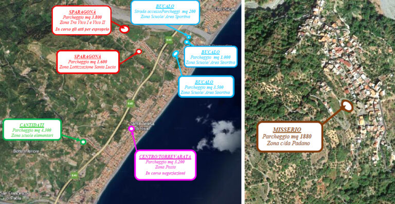 Passaggio storico a Santa Teresa di Riva: finalmente il piano che prevede la realizzazione di 5 parcheggi periferici santa teresa di riva